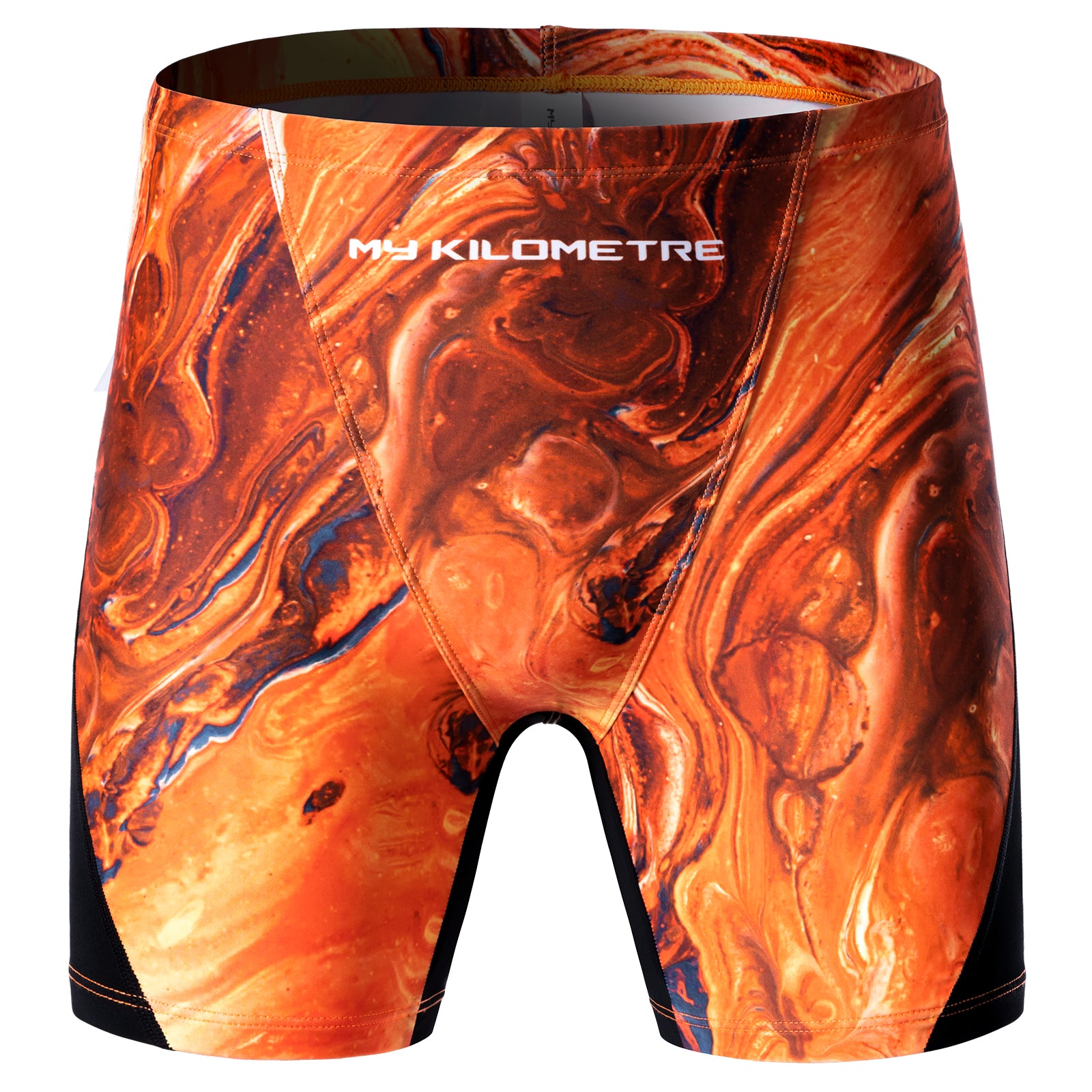 MY KILOMETRE Men's Square Leg Athletic Swim Jammers