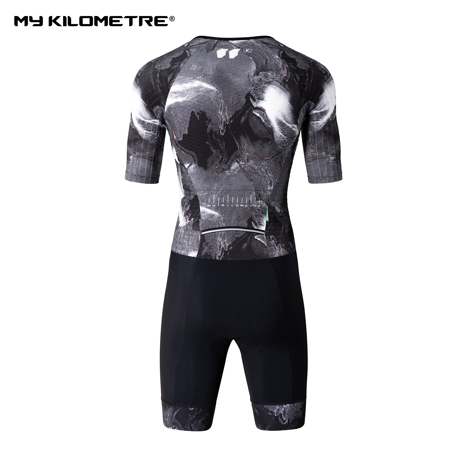 MY KILOMETRE Men's Short Sleeve Woven Triathlon Suit