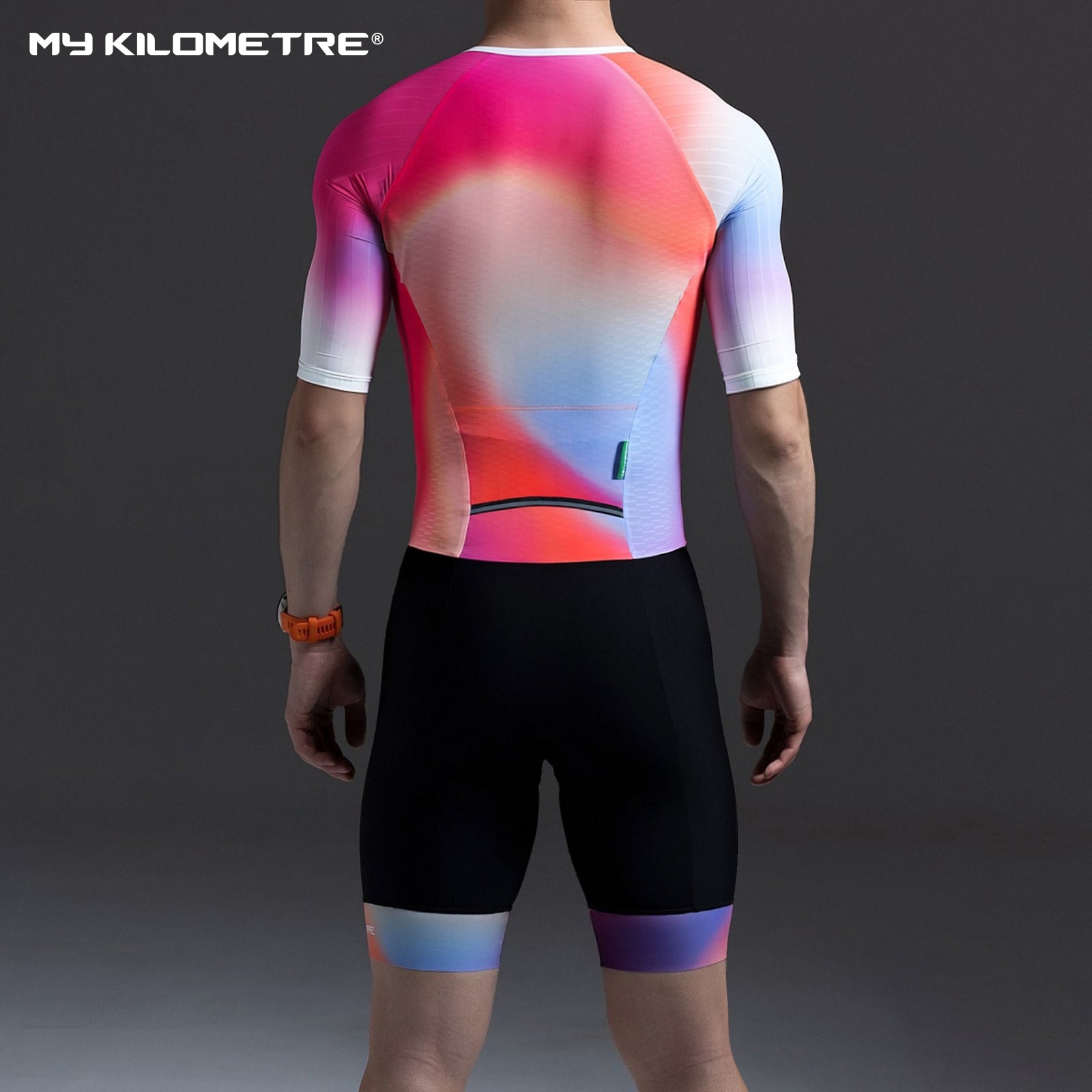 MY KILOMETRE Men's Short Sleeve Woven Tri Suit – Breathable Race Suit