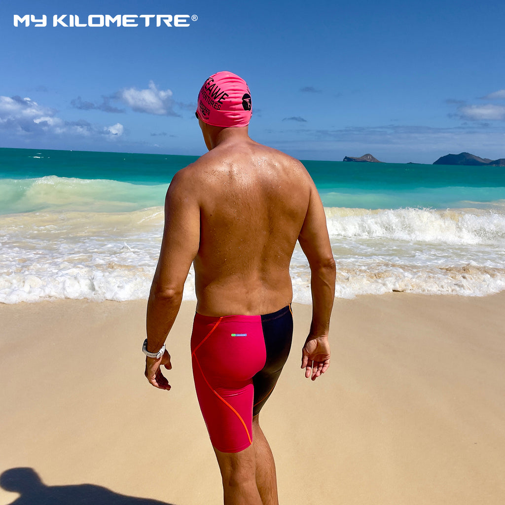 MY KILOMETRE Men's Chlorine Resistant Racing Swim Jammers