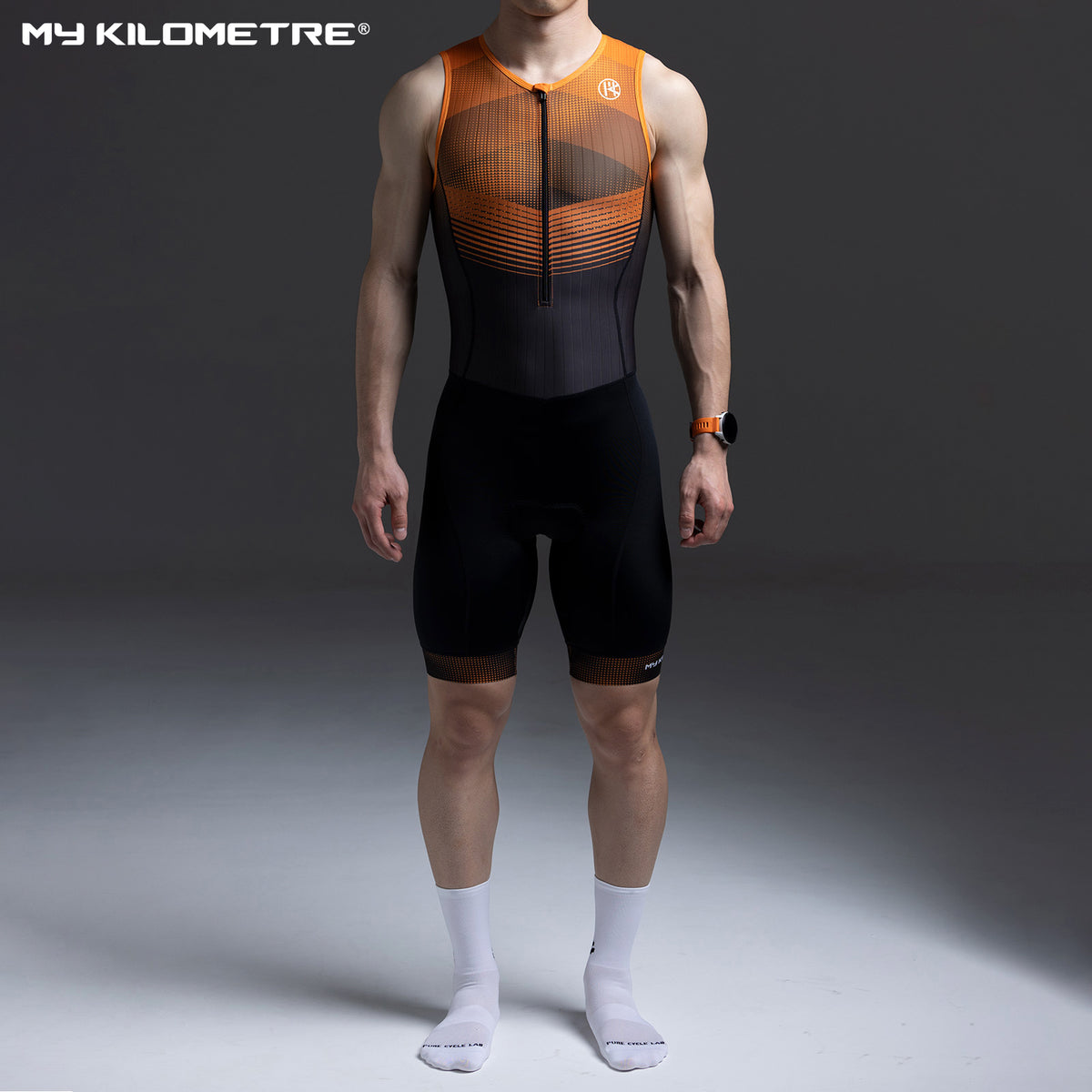 MY KILOMETRE Men's Sleeveless Tri Suit