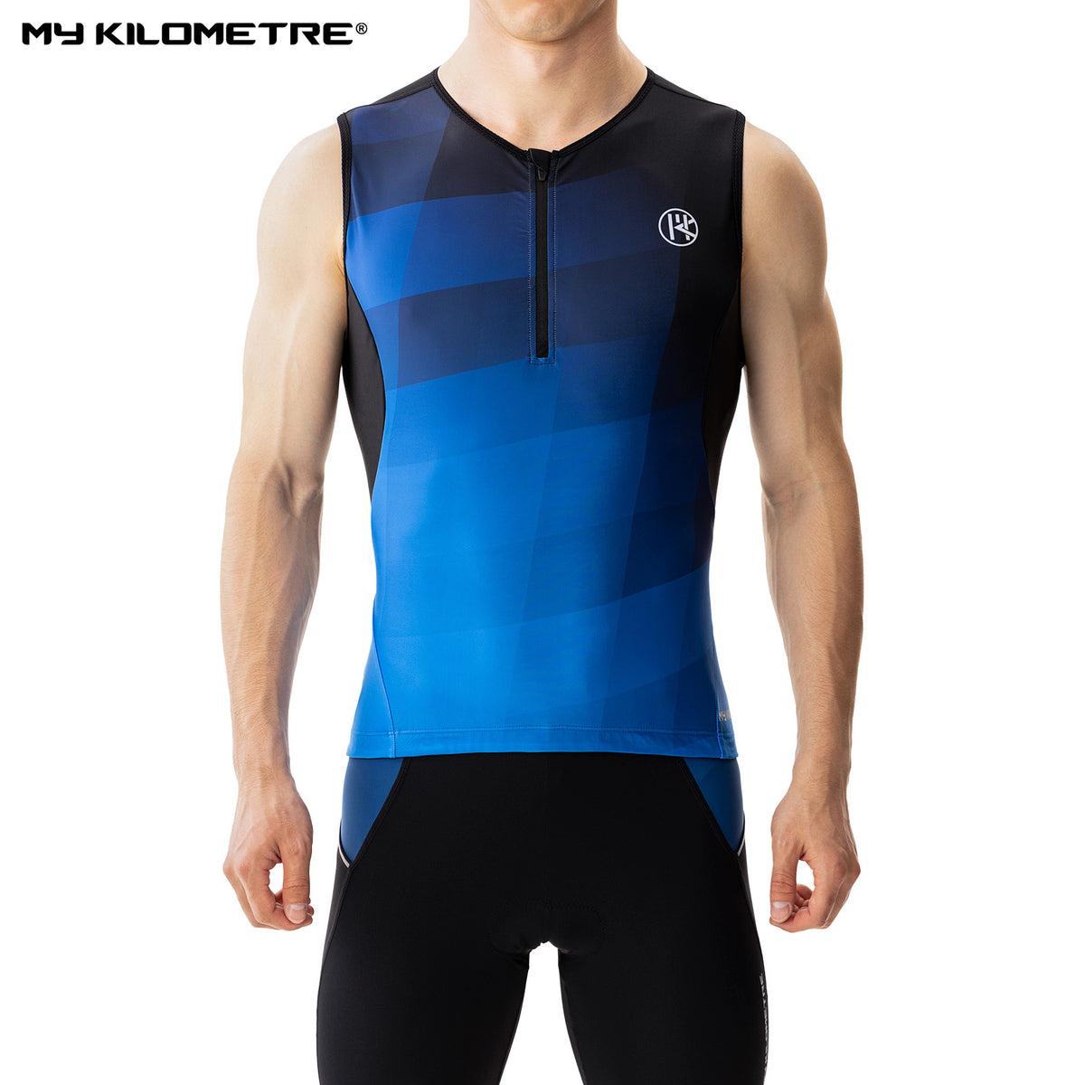 MY KILOMETRE Men’s Sleeveless Triathlon Top