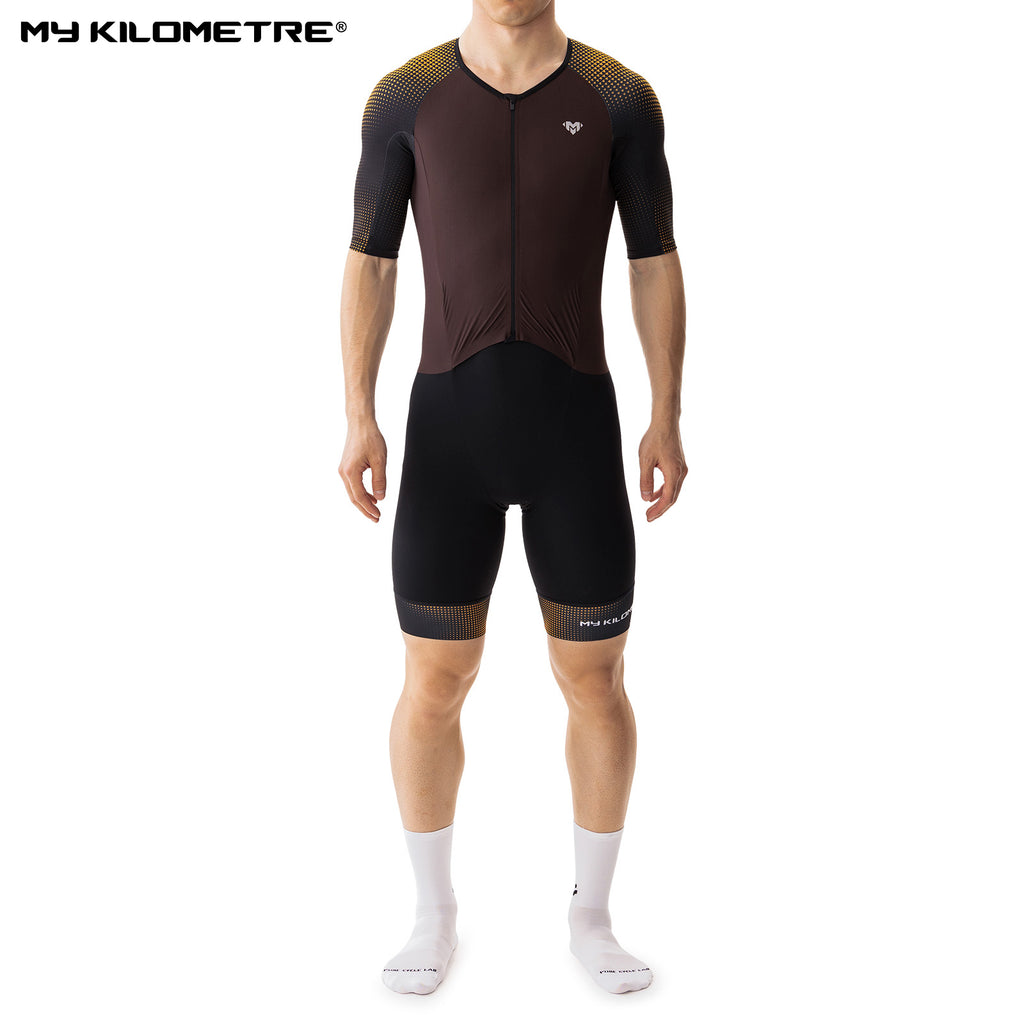 MY KILOMETRE Men's Short Sleeve Triathlon Suit