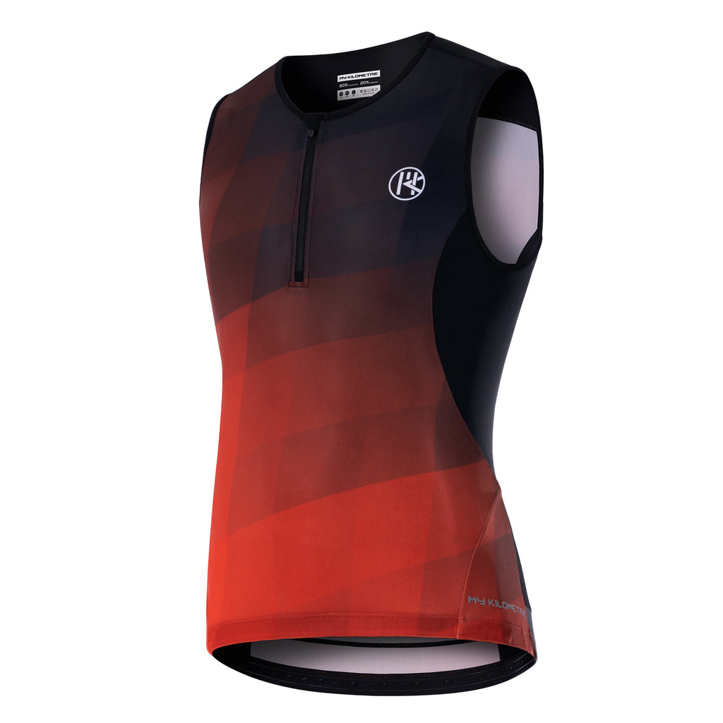MY KILOMETRE Men’s Sleeveless Triathlon Top