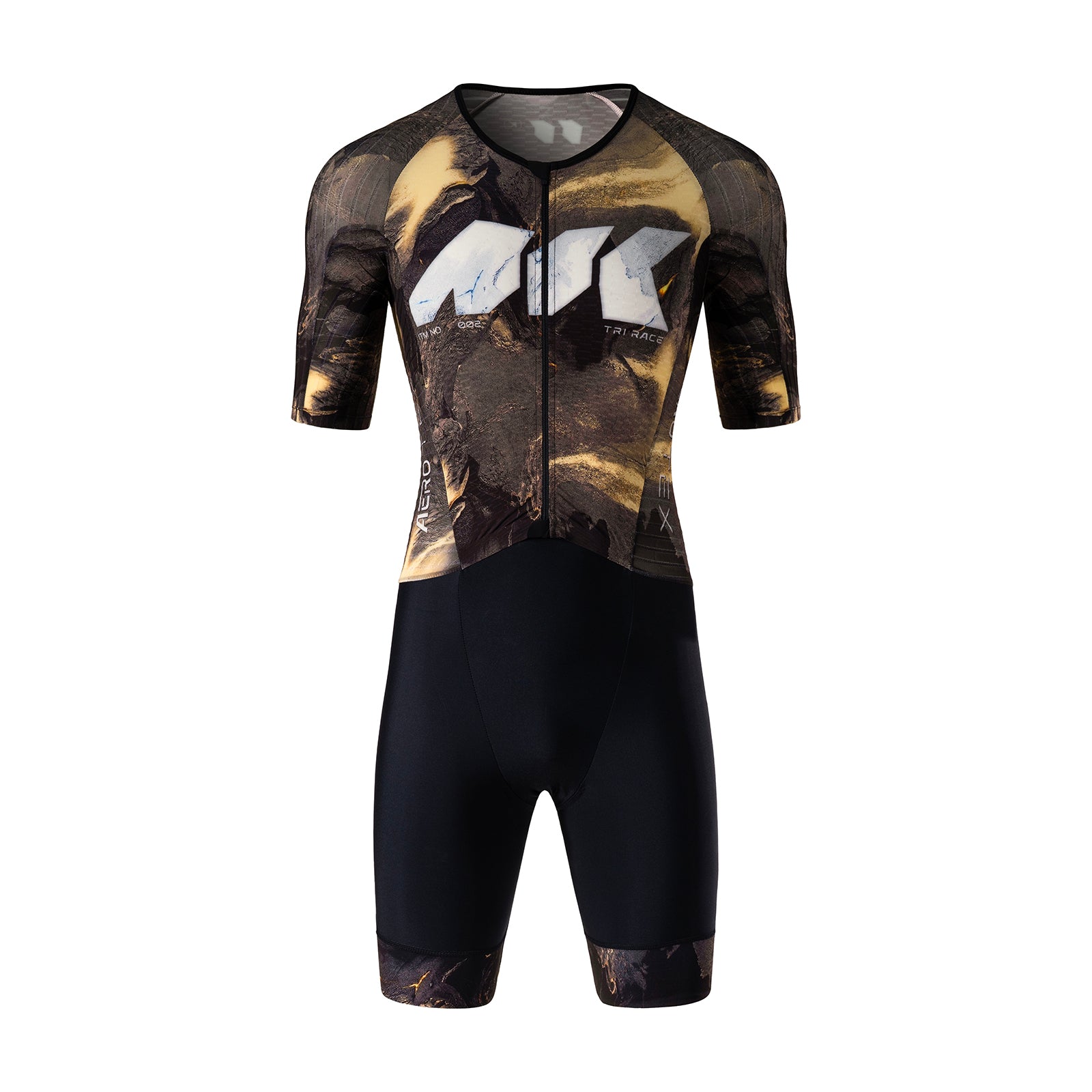 MY KILOMETRE Men's Short Sleeve Woven Triathlon Suit