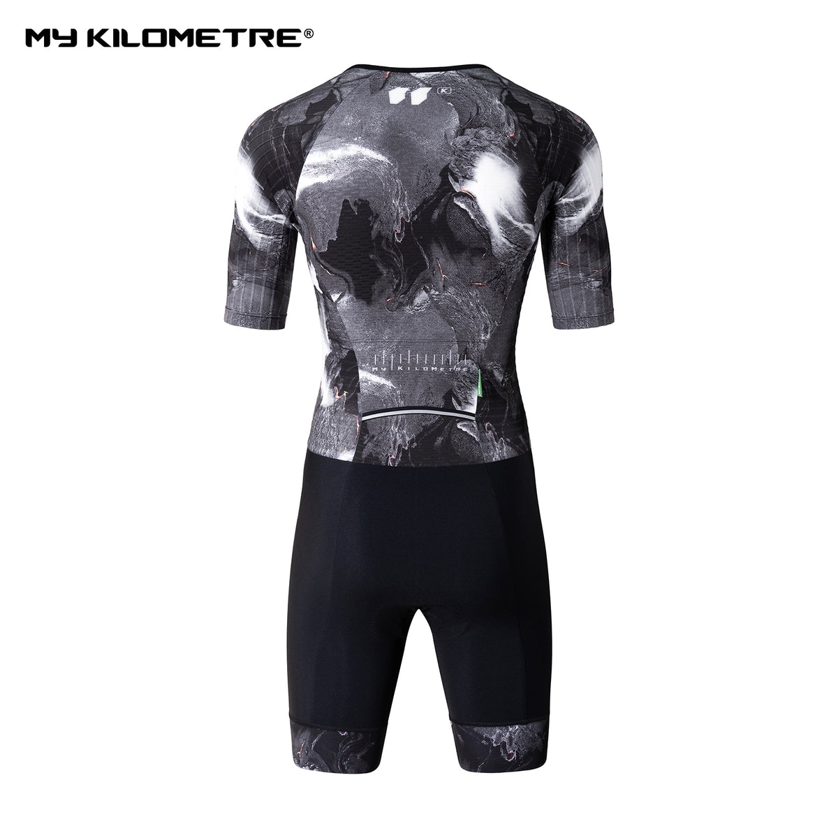 MY KILOMETRE Men's Short Sleeve Woven Triathlon Suit
