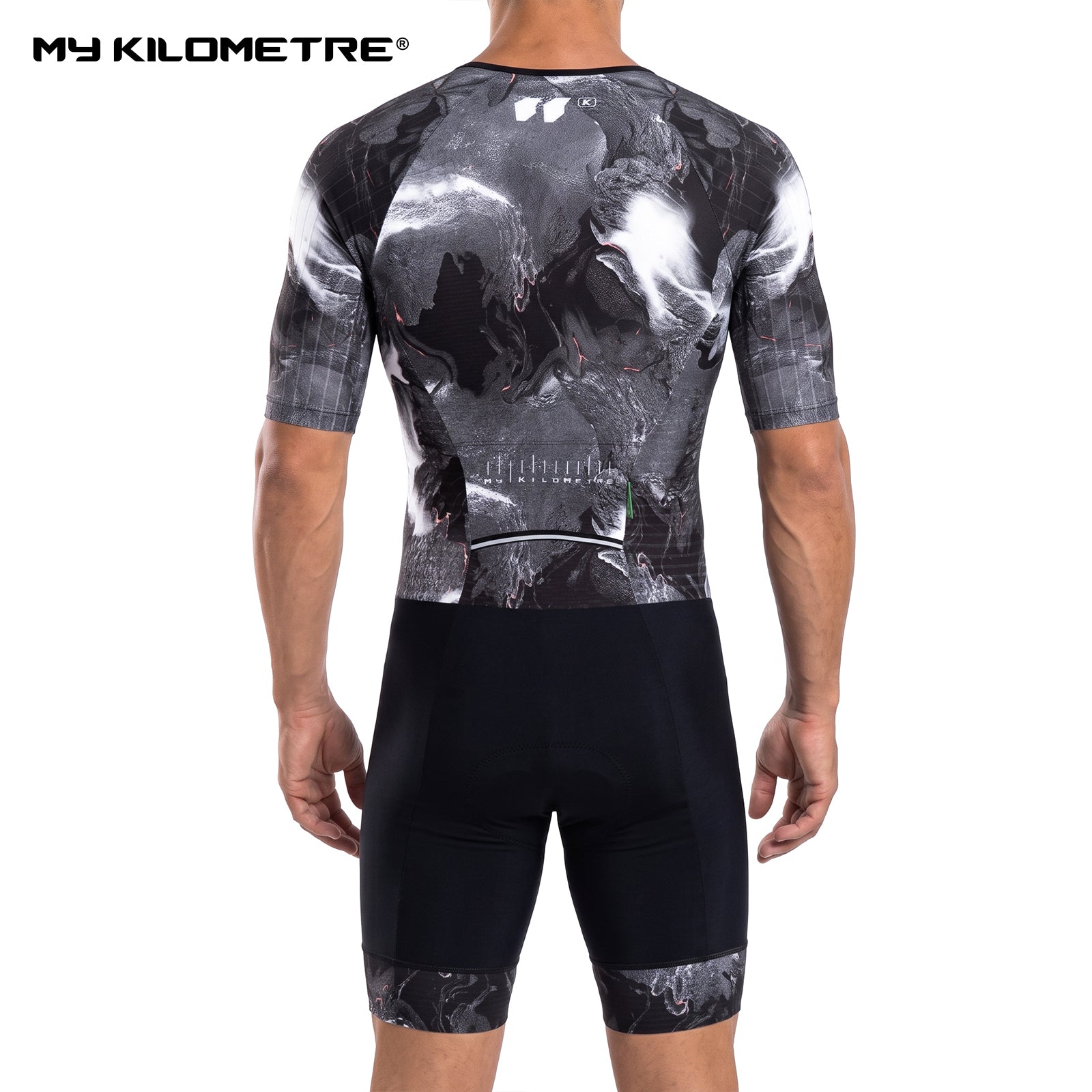 MY KILOMETRE Men's Short Sleeve Woven Triathlon Suit