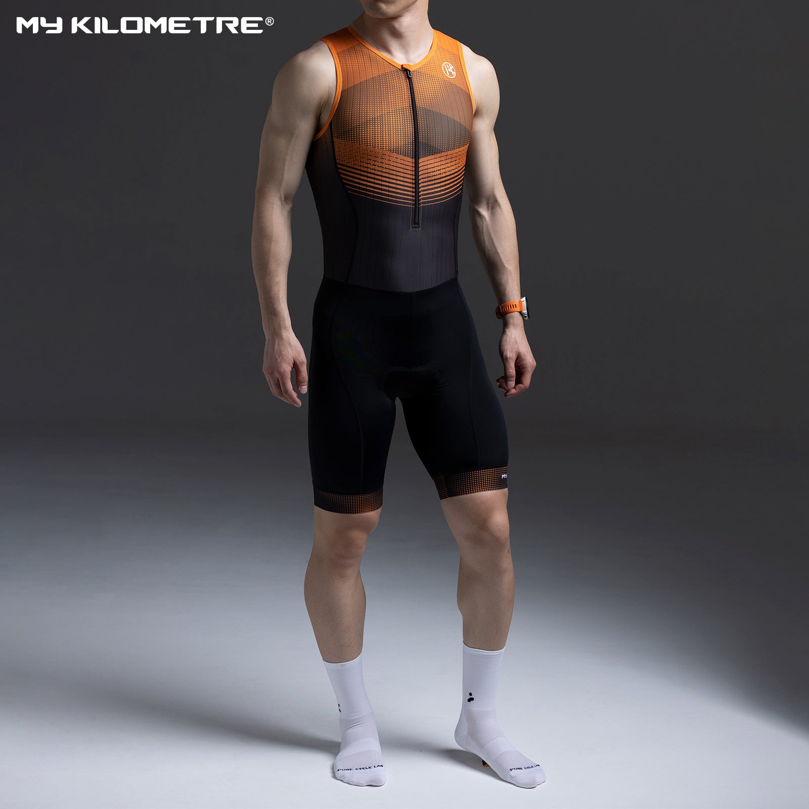 MY KILOMETRE Men's Sleeveless Tri Suit