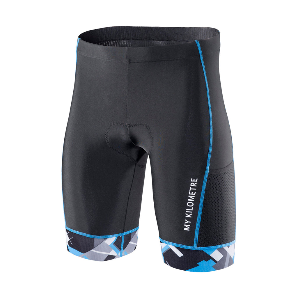 MY KILOMETRE Men's Quick-Dry Triathlon Shorts with Thin Chamois
